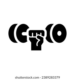 gráfico vectorial de ilustración de icono de glifo de entrenamiento. Ilustración de elemento simple gráfico vectorial, adecuado para aplicaciones, sitios web y presentaciones aisladas en fondo blanco