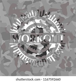 Workout grey camo emblem