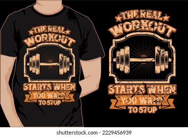 Workout Gym fitness CrossFit t shirt design for print on demand 