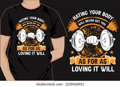 Workout Gym fitness CrossFit t shirt design for print on demand 