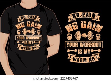 Workout Gym fitness CrossFit t shirt design for print on demand 