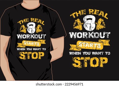 Workout Gym fitness CrossFit t shirt design for print on demand 