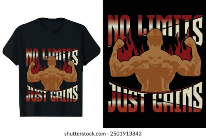 Workout Gym Fitness T-Shirt Design