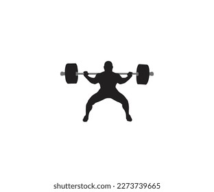 gimnasio de entrenamiento man silhouette vector