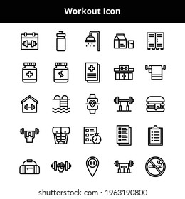 Workout and gym related icons created to use on your project and work beautifully