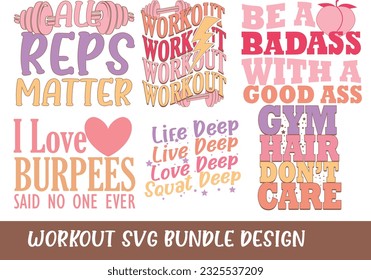 Workout GYM SVG Bundle Vector Design 