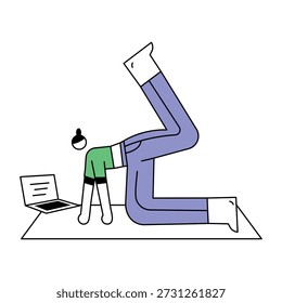 Workout Hand Drawn Style Illustration