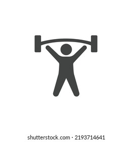 Workout Icon Black and White Vector Graphic