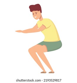 Workout icon cartoon vector. Sport exercise. Active child