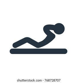 workout icon on white background, fitness, sport