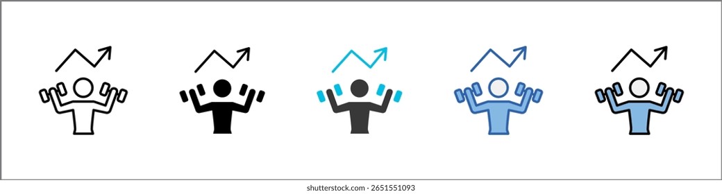 Icono de entrenamiento Pack Ilustración Multistyle