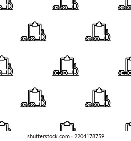 Workout Icon Pattern. Seamless Workout Pattern On White Background.