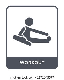 workout icon vector on white background, workout trendy filled icons from Free time collection, workout simple element illustration