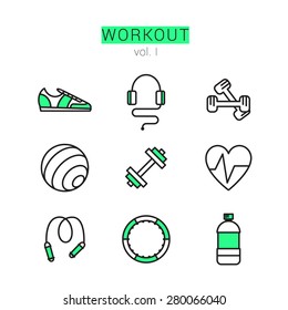 Workout Icons Set for Web and applications