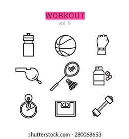 Workout Icons Set for Web and applications