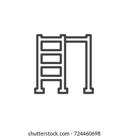 Workout line icon, outline vector sign, linear style pictogram isolated on white. Symbol, logo illustration. Editable stroke