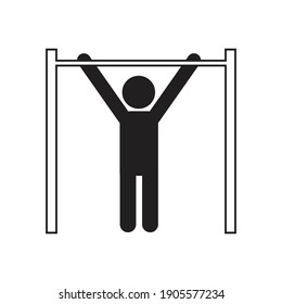 Ejercicio deportivo de símbolo vector de símbolo de línea de entrenamiento