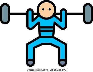Workout Line Vector Icon Design