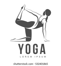 Workout logo. Fitness, Aerobic and workout exercise in gym. Vector set of workout logo isolated on white background.