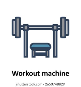 Máquina de treino Vetor Ícone que pode facilmente modificar ou editar

