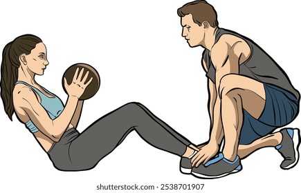 Workout with Medicine Ball Training Session