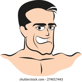 Workout men cartoon