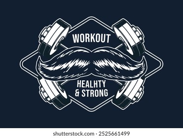 Diseño de la insignia del logotipo de los hombres del entrenamiento