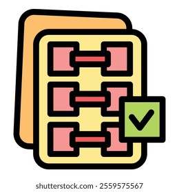 Workout plan is complete with dumbbells and a check mark, symbolizing achieving fitness goals