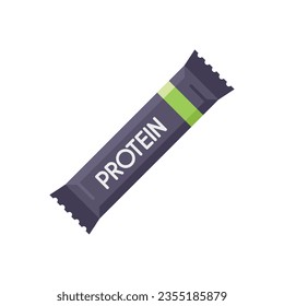 Vector plano del icono de la barra de proteínas de entrenamiento. Suplemento deportivo. Nutrición del contenedor aislada