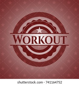 Workout realistic red emblem