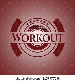 Workout retro red emblem