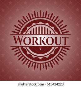 Workout retro red emblem