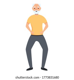Workout senior icon. Cartoon of workout senior vector icon for web design isolated on white background