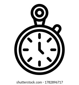 Workout senior stopwatch icon. Outline workout senior stopwatch vector icon for web design isolated on white background