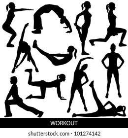 Workout silhouettes