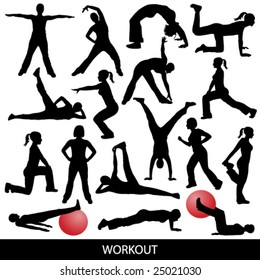 workout silhouettes
