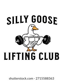 Presente de Ganso Bobo de Treino para Treinador Pessoal Powerlifting Workout Design de Ganso Bobo, Design Gráfico Ginásio, Cores de Conforto.