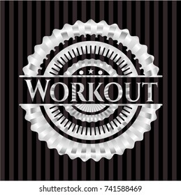 Workout silvery shiny emblem