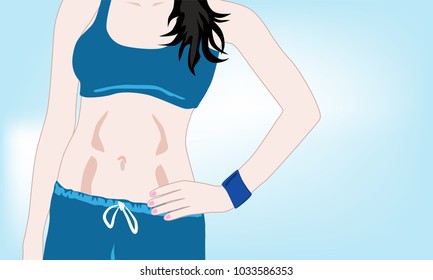 Workout and six pack body
