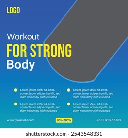 Workout Social Media Post Design Template