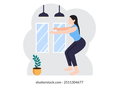 Workout and Sport Flat Design Illustration