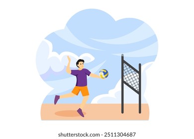 Workout and Sport Flat Design Illustration