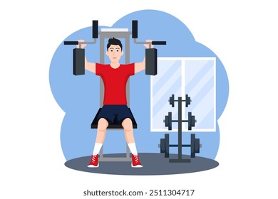 Workout and Sport Flat Design Illustration