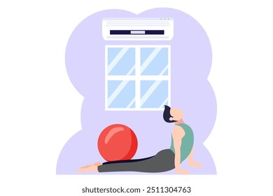 Workout and Sport Flat Design Illustration