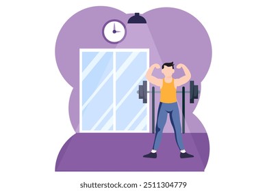 Workout and Sport Flat Design Illustration