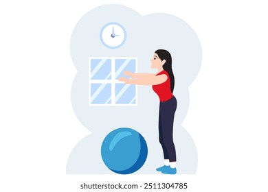 Workout and Sport Flat Design Illustration