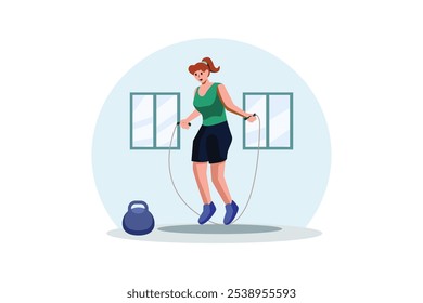 Workout and Sport Flat Design Illustration