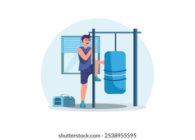 Workout and Sport Flat Design Illustration