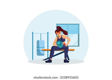 Workout and Sport Flat Design Illustration