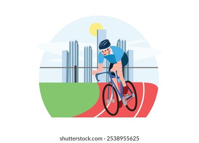 Exercício e Esporte Design Plano Ilustração